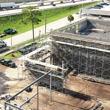 construction site in Tampa drone photo
